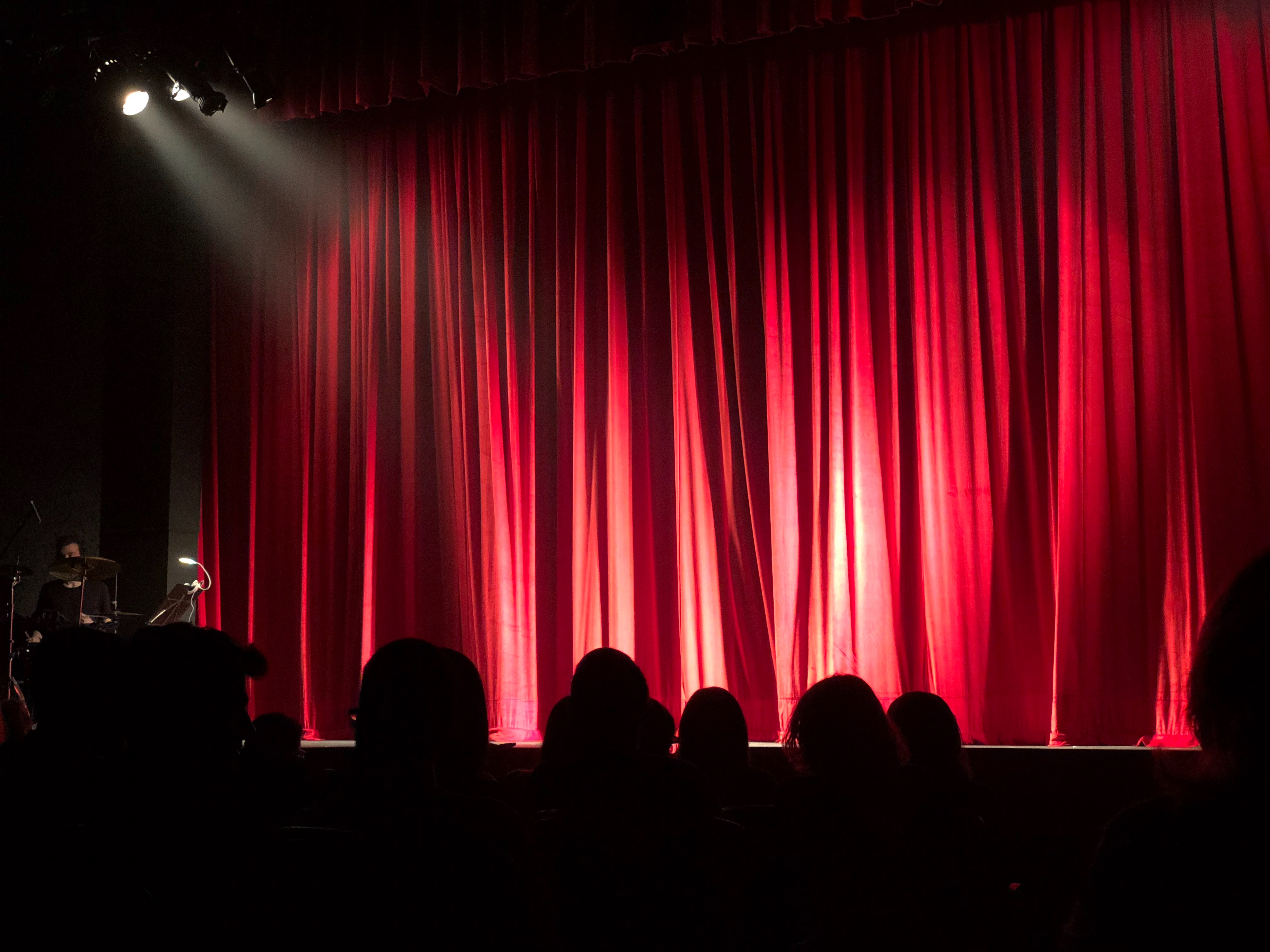 Theatre audience awaiting curtain call